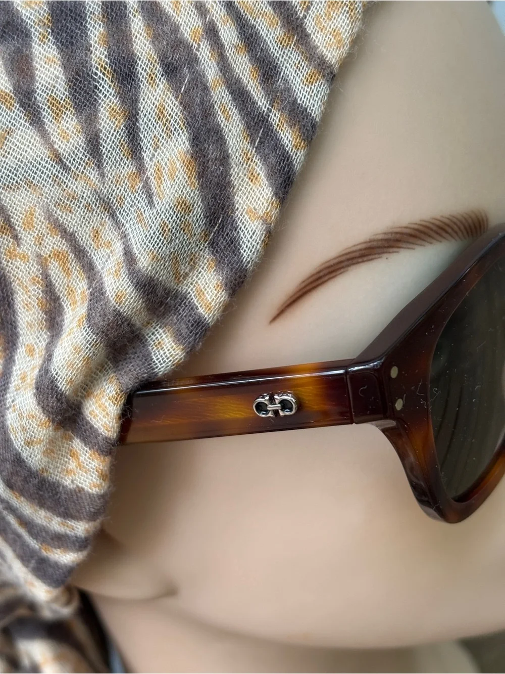 Salvatore Ferragamo Tortoiseshell Sunglasses with Brown Lenses
